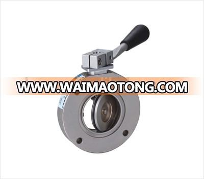 High pressure Butterfly Vacuum valve Manual Stainless steel valve